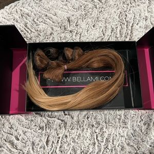 Bellami 100% Remy human hair extensions.